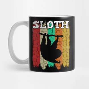 Sloth - Retro Style Sloths Vintage Silhouette Mug